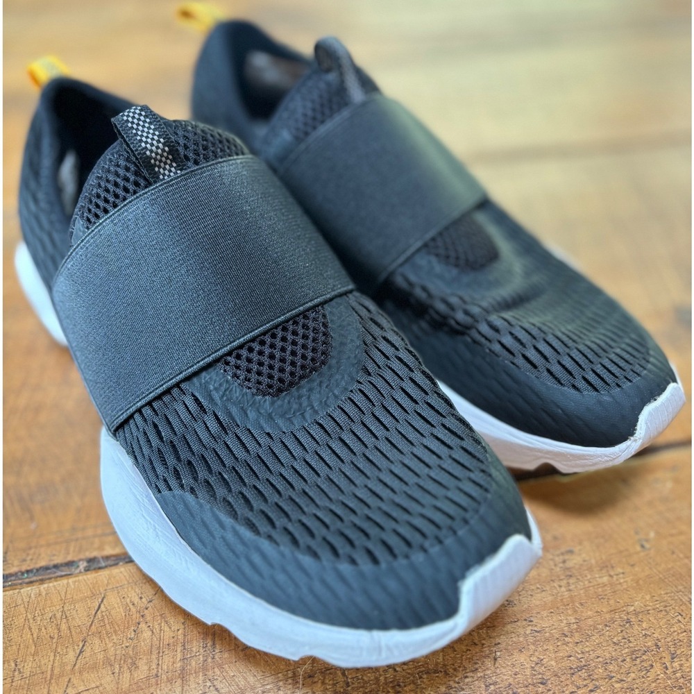Sorel Kinetic Impact Womens Slip On Running Shoes Black White Size 7.5